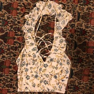 **SOLD** Kendall & Kylie Floral Halter Top